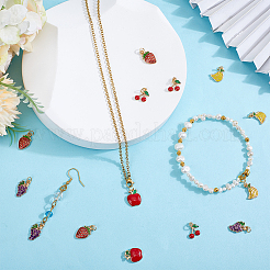 80 шт. 5 подвески из сплава фруктов с эмалью&nbsp;PALLOY-HY00076