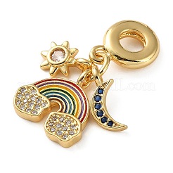 Подвески из латуни с микропаве&nbsp;KK-D221-05G