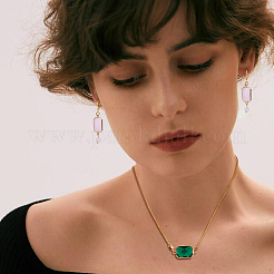 24 шт. 12-цветные граненые стеклянные подвески-соединители из сплава&nbsp;FIND-FI0001-08B