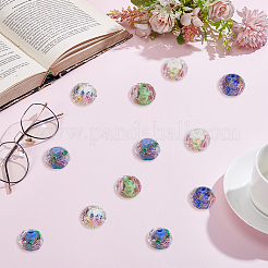 90шт 6 цвета ручной работы золотой песок бусины лэмпворк&nbsp;LAMP-PA0001-36