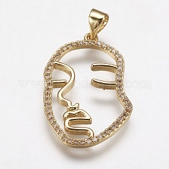 Латунные микро проложить кубического циркония подвески&nbsp;ZIRC-F073-32