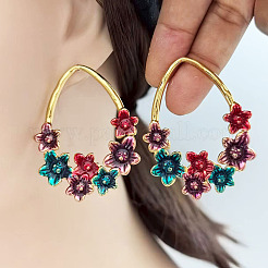 Серьги-гвоздики из нержавеющей стали 304 с эмалью&nbsp;EJEW-K321-02G