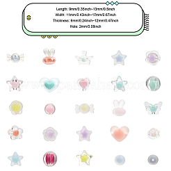 24 стиль прозрачных акриловых бусин&nbsp;TACR-CA0001-23