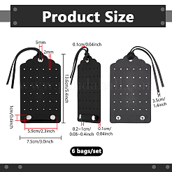 6 сумка из искусственной кожи подставки для сережек&nbsp;AJEW-PH0007-23