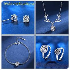 Блестящие круглые ограненные муассанитовые россыпи камней кабошоны&nbsp;RGLA-F081-01B