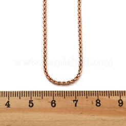 Латунные цепочки роло ожерелья для женщин&nbsp;NJEW-D302-22RG