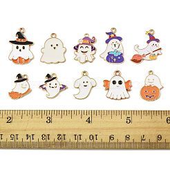 10шт 10 стиля хэллоуин тема сплава эмаль подвески&nbsp;ENAM-FS0003-86