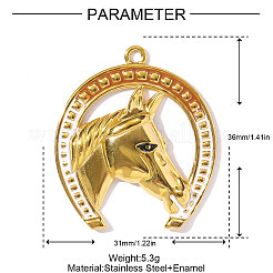 Подвески из нержавеющей стали 304 с эмалью&nbsp;STAS-OY002-35G