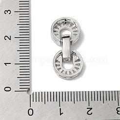 Реечное покрытие латунь микро паве прозрачный кубический цирконий складные застежки&nbsp;KK-A222-15P