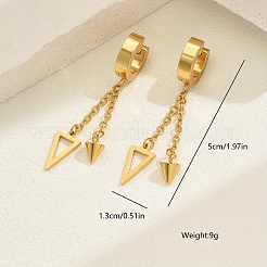 Модные ретро-серьги-кольца с геометрическими конусами и треугольниками из нержавеющей стали 201&nbsp;JW1667