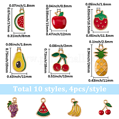 40шт 10 стиля сплава эмалевые подвески&nbsp;ENAM-SC0007-19