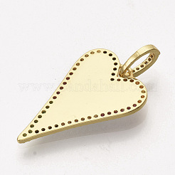 Кулон из позолоченной латуни с микропаве из циркония&nbsp;ZIRC-T012-45G-C