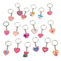 18 шт. 18 стиля брелок из ПВХ ко Дню святого Валентина&nbsp;KEYC-TA0001-56
