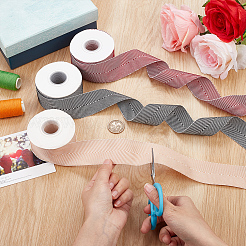 3 рулон двухцветной поликоттоновой ленты с узором «елочка»&nbsp;OCOR-BC0007-81