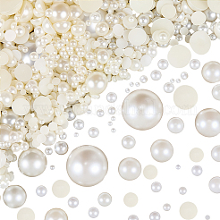 8 стиль полукруглые кабошоны из АБС-пластика с имитацией жемчуга&nbsp;OACR-PA0001-19