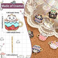 30шт 6 стиля подвески из сплава с эмалью&nbsp;ENAM-CJ0003-38