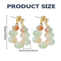 1 пара круглых серег-колец из акриловых бусин&nbsp;EJEW-LP0008-002