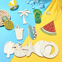 1 комплект подвесок из дерева&nbsp;WOOD-CJ0002-23