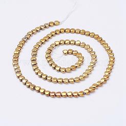 Гальванизировать немагнитных синтетический гематит бисер пряди&nbsp;G-F510-25C