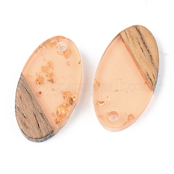 Подвески из прозрачной смолы и ореха&nbsp;RESI-S389-041A-B