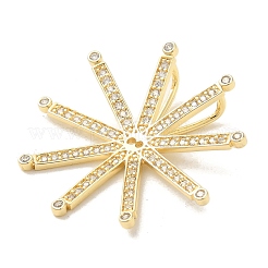 Латунные микропаве прозрачные подвески с фианитом&nbsp;KK-Z073-18G