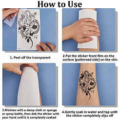 20 шт. 20 стиля съемные временные водонепроницаемые татуировки бумажные наклейки&nbsp;DIY-CP0012-48C