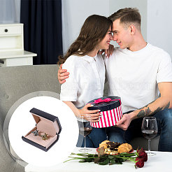 Пластиковые подарочные коробки для запонок в форме книги&nbsp;CON-WH0089-189