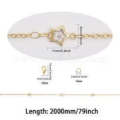 Набор для самостоятельного изготовления ожерелья из прозрачного кубического циркония со звездообразным звеном&nbsp;DIY-CA0005-49