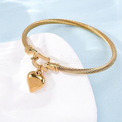 Браслеты с подвесками из нержавеющей стали 304&nbsp;LS-BJEW-K280-03G