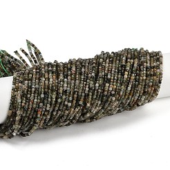 Нити бусин из натурального зеленого рутилированного кварца&nbsp;LS-G-RM2025-C38-A