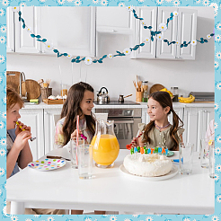 1 шт. фетровые подвесные баннеры с цветами и листьями&nbsp;AJEW-PH0006-87