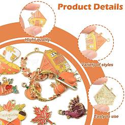 10 шт. 10 стиля подвески из сплава и эмали на тему Дня благодарения&nbsp;ENAM-FS0003-78