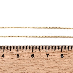 Ожерелья из латунной цепочки-коробки толщиной 0.8 мм&nbsp;NJEW-G341-02G