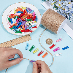 100 шт. натуральные деревянные прищепки-зажимы&nbsp;AJEW-SP0003-48A