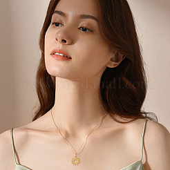 1 шт. ожерелье из нержавеющей стали 304 с подвеской в виде солнца&nbsp;NJEW-LP0001-47