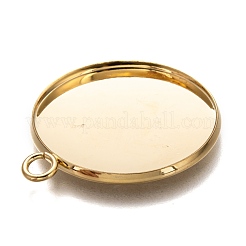 Оправы для подвесок из нержавеющей стали 304 в виде кабошонов&nbsp;X-STAS-Z030-01A-G