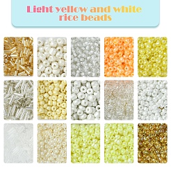 Наборы для изготовления браслетов из круглых стеклянных бусин своими руками&nbsp;SEED-FS0001-34