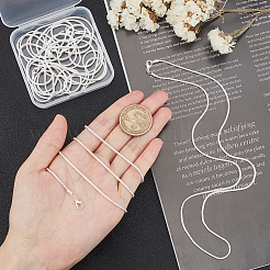 Латунь круглый змея цепи ожерелье материалы&nbsp;NJEW-PH0001-19