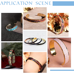 1шт. рифленый открытый браслет-манжета из сплава для женщин&nbsp;BJEW-UN0001-39G
