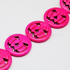 Синтетических нитей бирюзовые бусы TURQ-G115-30mm-M