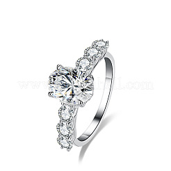 Кольца для женщин из стерлингового серебра с родиевым покрытием и муассанитами толщиной 925 мм&nbsp;WGA4B84-01