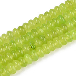 Окрашенные природные белый нефрит бисер пряди&nbsp;G-T139-59A-12