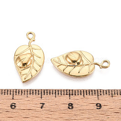 Подвески в форме листьев из нержавеющей стали 304&nbsp;STAS-T069-34G