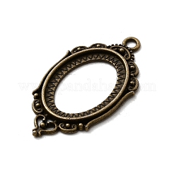 Старинные тибетские стиль сплава подвеска кабошон ободок открыть сеттинги задних&nbsp;TIBEP-M018-40AB-NF