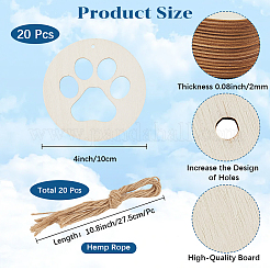 Незаконченный комплект деревянных больших подвесок&nbsp;WOOD-WH20014-003C