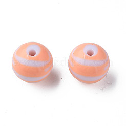 Непрозрачные полосатые акриловые бусины&nbsp;MACR-S373-27B-08