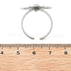 Синтетический бирюзовые перстни&nbsp;RJEW-I110-02P-02