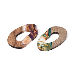 Подвески из непрозрачной смолы и ореха&nbsp;RESI-T060-54M