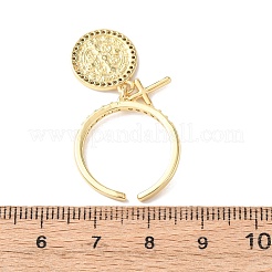 Манжеты из латуни с микро паве кубический цирконий для женщин&nbsp;RJEW-K264-08G