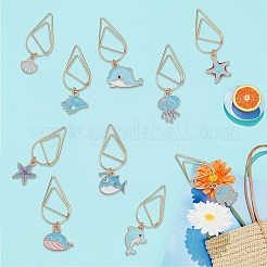 10 шт. 10 вида скрепок из углеродистой стали&nbsp;AJEW-CP00006